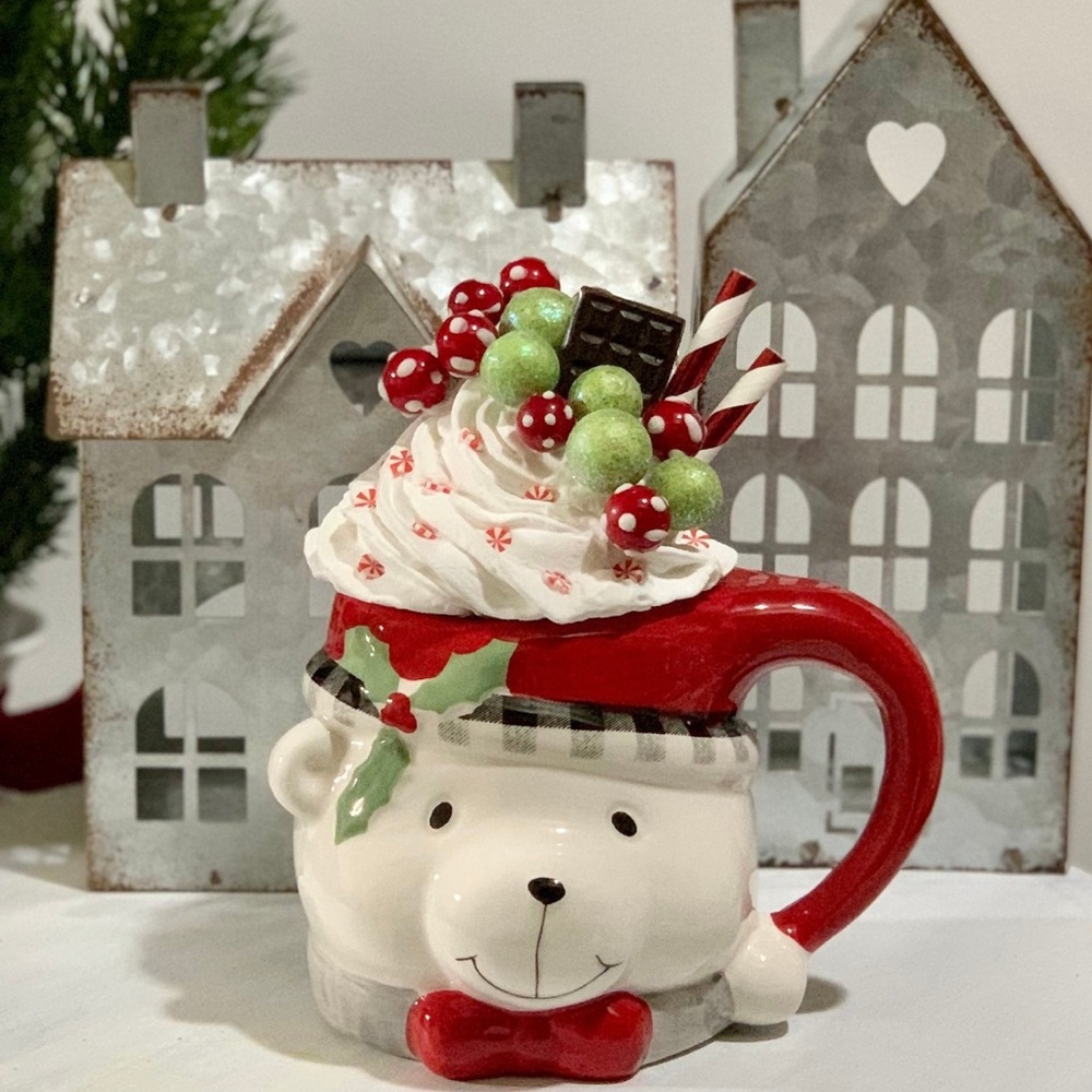 Handmade Mug Topper with Mug.